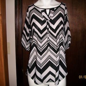 Black & White Chevron Blouse